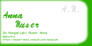 anna muser business card